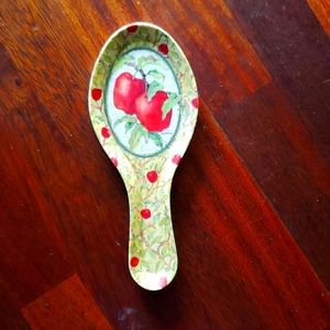 Melamine spoon rest.